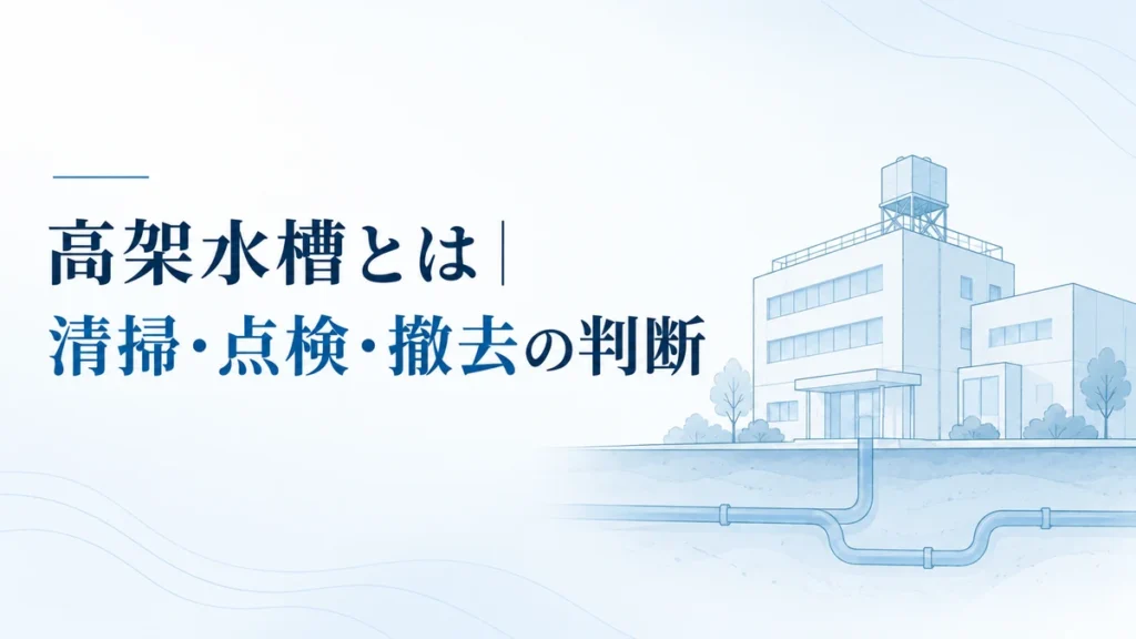 高架水槽とは｜清掃・点検・撤去の判断